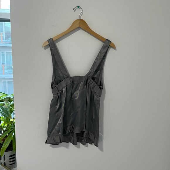 NEW Forever 21 Gray Silky Babydoll Tank Size Small - Picture 6 of 6